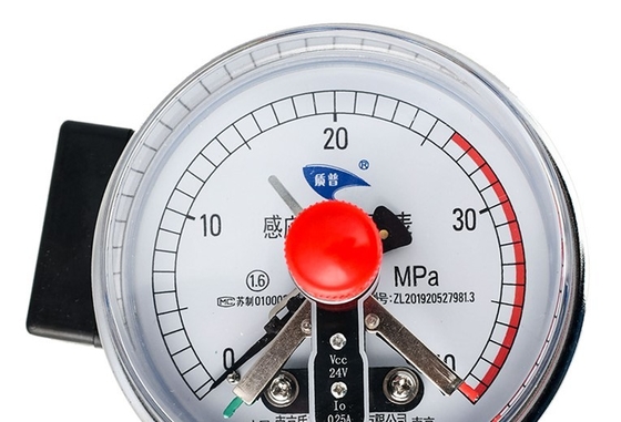 電気接触スイッチ圧力計フィルター出版物オイル シリンダーPu 0-40paの誘導